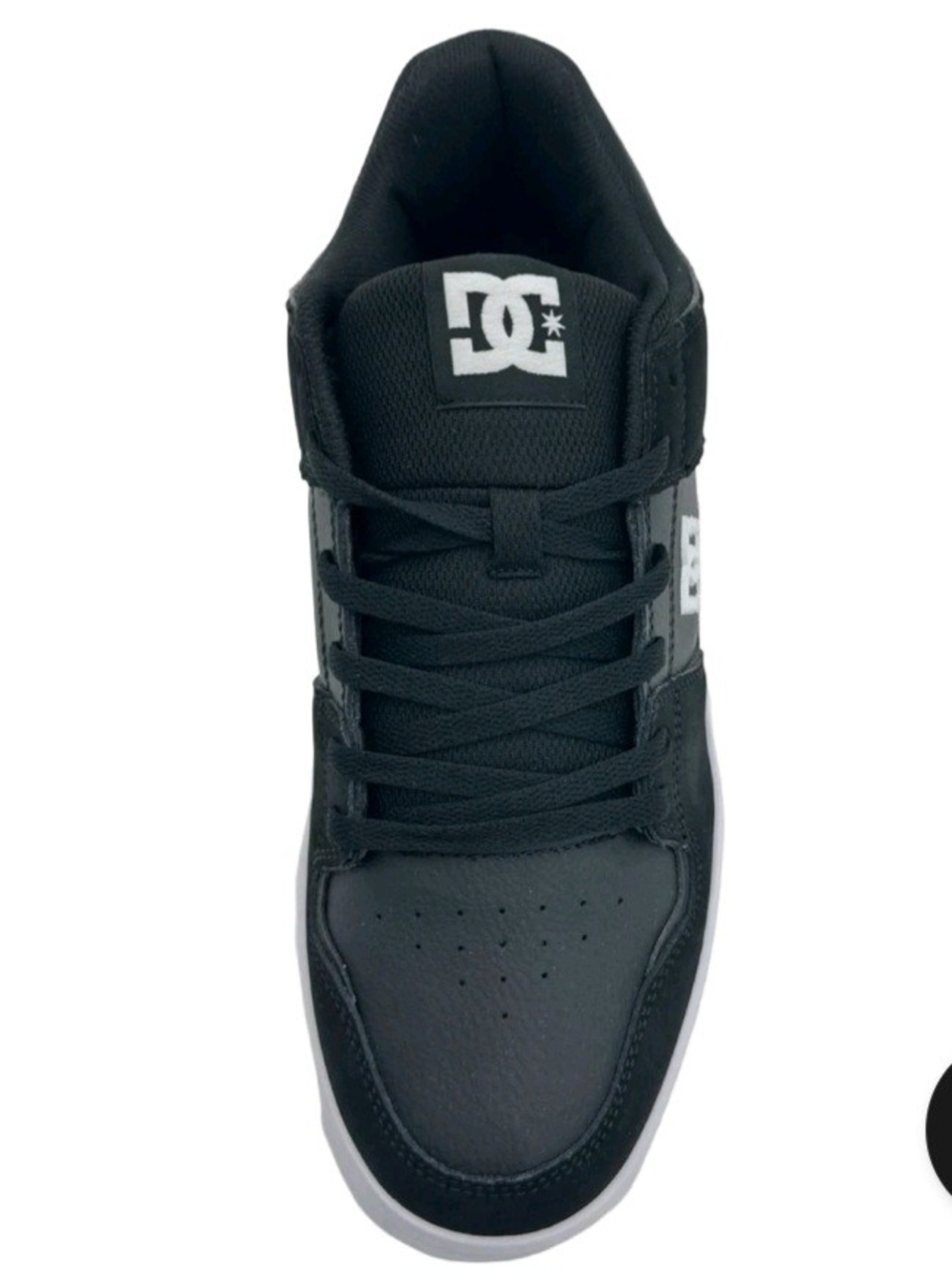 DC Pure Men’s Low Top Black Skate Sneaker In Size 10.5